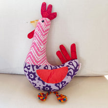 Load image into Gallery viewer, Cilara the Chicken – Upcycled handmade soft toy