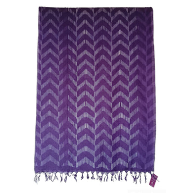 Purple Arrow - Tussar Silk Shibori Dupatta