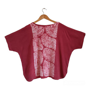 Pink Terracotta - Soft Shibori Cotton Top