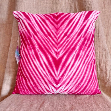 Pink River - Silk Shibori cushion cover (16