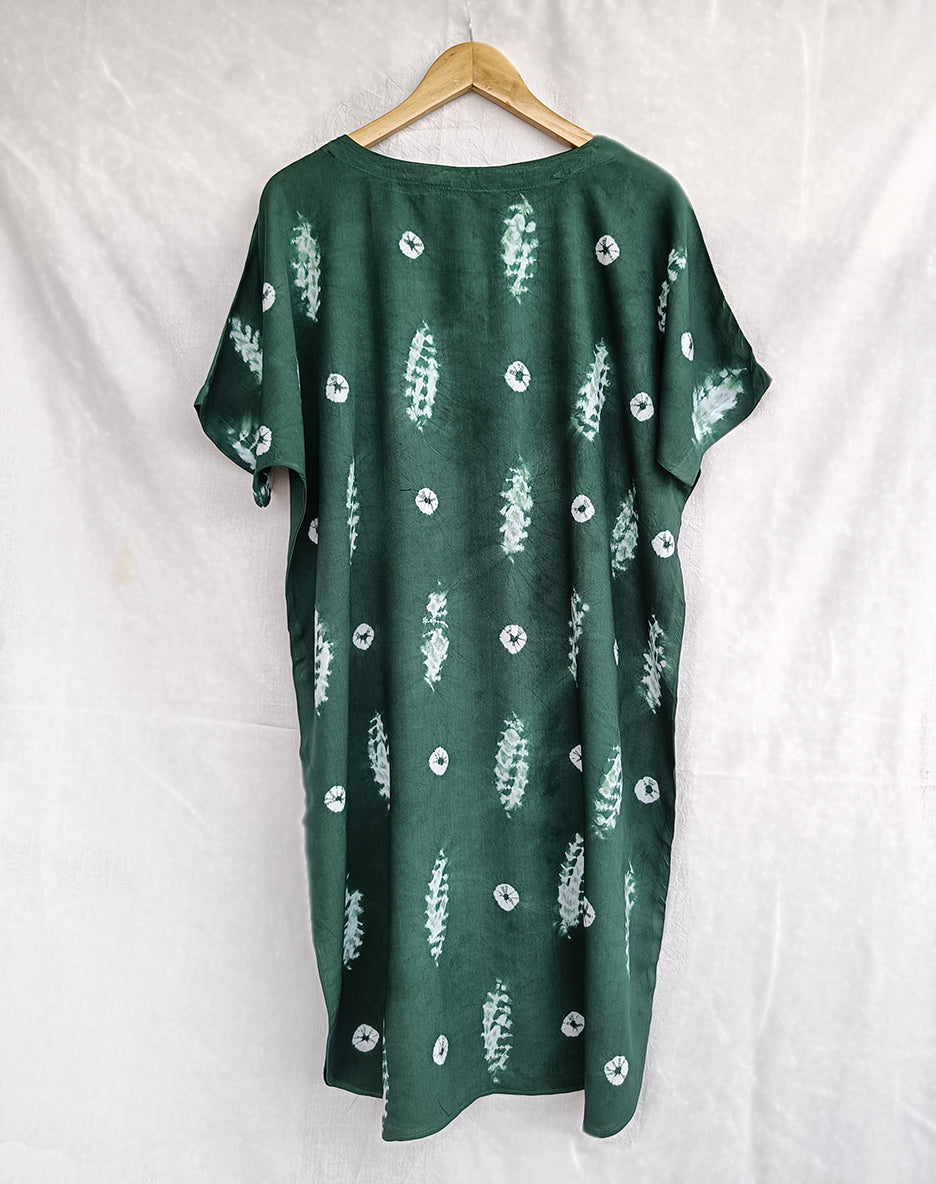 Green Seeds - Cotton Shibori Dress