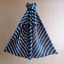 Load image into Gallery viewer, Black Tracks-  Silk Shibori Stoles (22 inches by 80 inches)