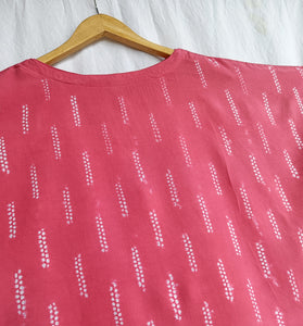 Pink lines - Soft Shibori Cotton Top