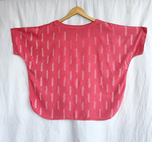 Pink lines - Soft Shibori Cotton Top