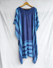 Load image into Gallery viewer, Aqua - Cotton Shibori Kaftan