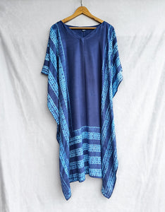 Aqua - Cotton Shibori Kaftan