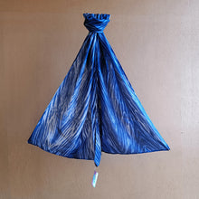 Load image into Gallery viewer, Blue River -  Silk Shibori Stoles (22 inches by 80 inches)