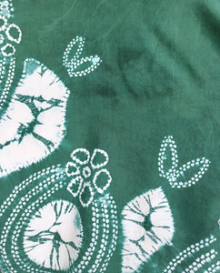 Green Bouquet - Soft Shibori Cotton Top