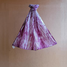 Load image into Gallery viewer, Purple River - Cotton Shibori Stoles (22 inches by 80 inches)