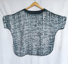 Load image into Gallery viewer, Black Ripples - Soft Shibori Cotton Top