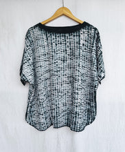 Load image into Gallery viewer, Black Ripples - Soft Shibori Cotton Top