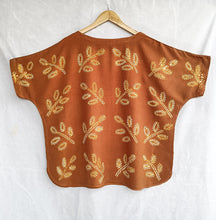 Load image into Gallery viewer, Yellows Leaves - Soft Shibori Cotton Top