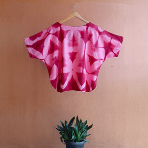 Pink Rose - Soft Shibori Cotton Top