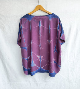 Grape - Soft Shibori Cotton Top