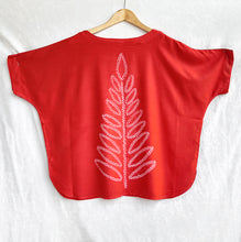 Load image into Gallery viewer, Red Leaf - Soft Shibori Cotton Top