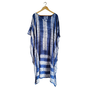 Perrywinkle - Cotton Shibori Kaftan