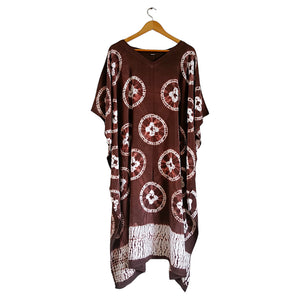 Knots and Crosses - Cotton Shibori Kaftan