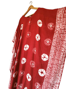 Red Bangles - Cotton Shibori Kaftan
