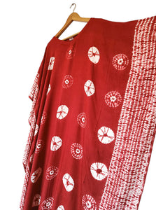 Red Bangles - Cotton Shibori Kaftan