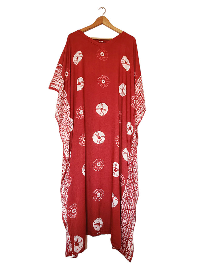 Red Bangles - Cotton Shibori Kaftan