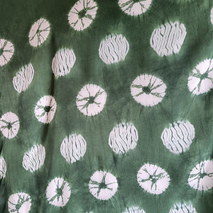 Green Orbs- Cotton Shibori Kaftan
