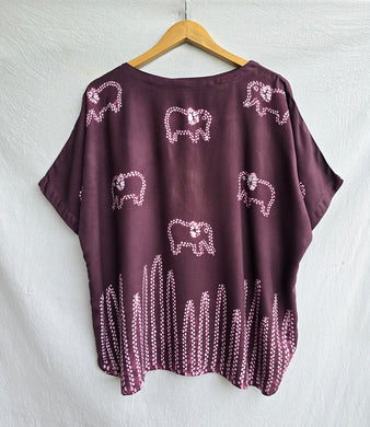 Elephant Song - Soft Shibori Cotton Top