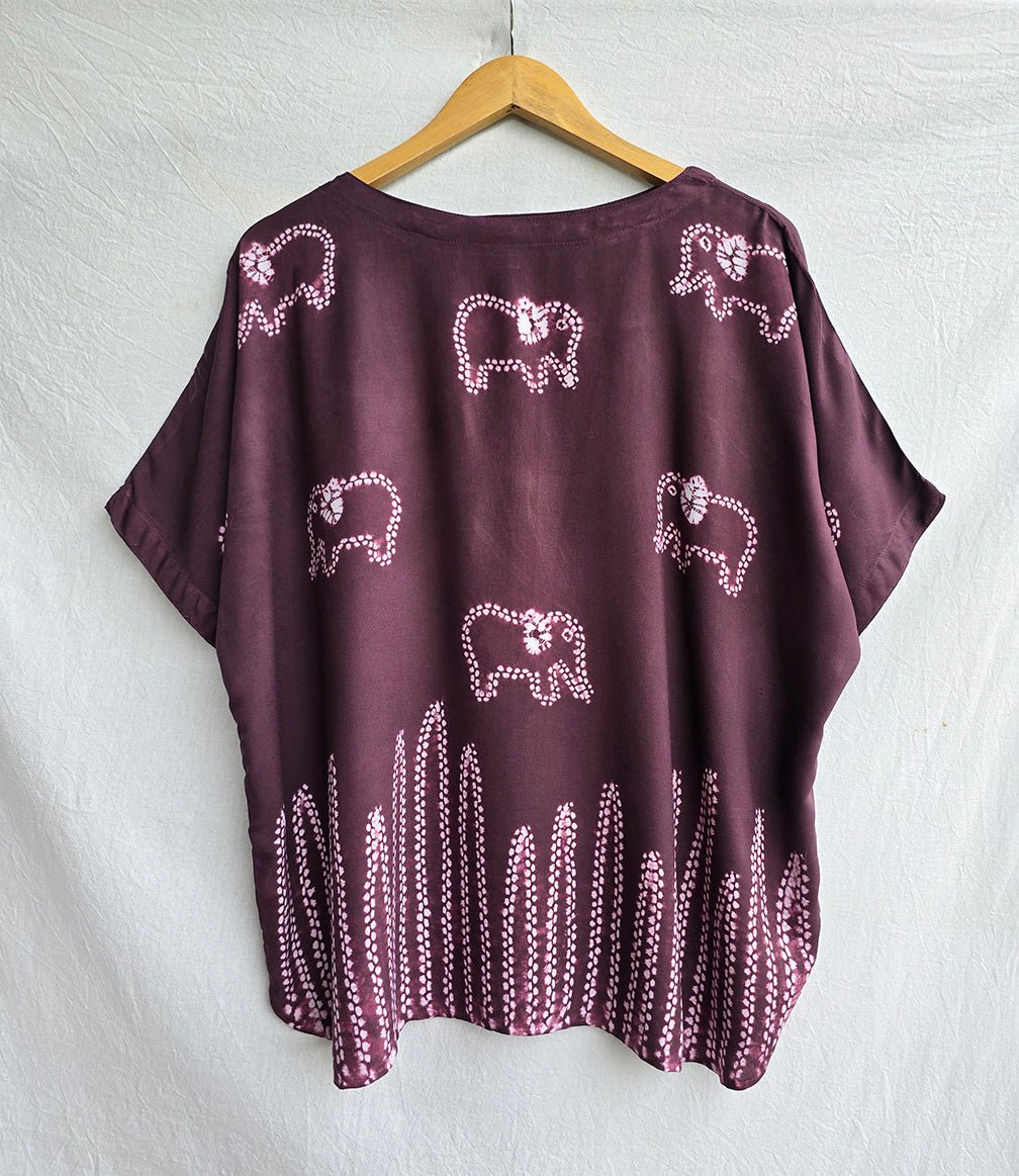 Elephant Song - Soft Shibori Cotton Top