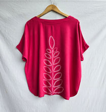 Load image into Gallery viewer, Pink Foliage - Soft Shibori Cotton Top