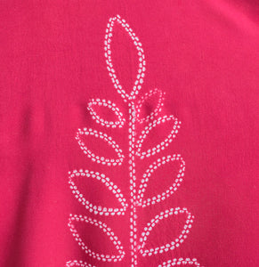Pink Foliage - Soft Shibori Cotton Top