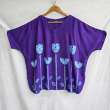 Load image into Gallery viewer, Deep Purple - Soft Shibori Cotton Top