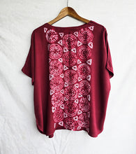 Load image into Gallery viewer, Red Mosaic - Soft Shibori Cotton Top