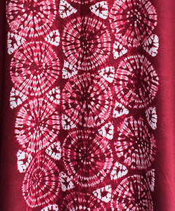 Red Mosaic - Soft Shibori Cotton Top