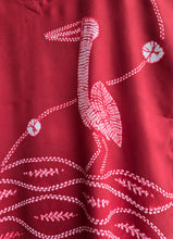 Load image into Gallery viewer, Red Stork - Soft Shibori Cotton Top
