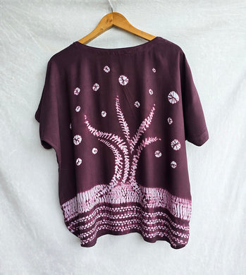 Tree of Life - Soft Shibori Cotton Top