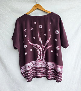 Tree of Life - Soft Shibori Cotton Top