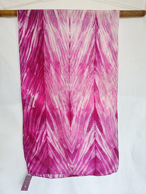Pink River - Silk Shibori Stoles (22 inches by 80 inches)