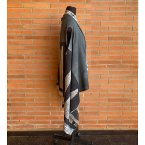 Black Shards - Cotton Shibori Cape