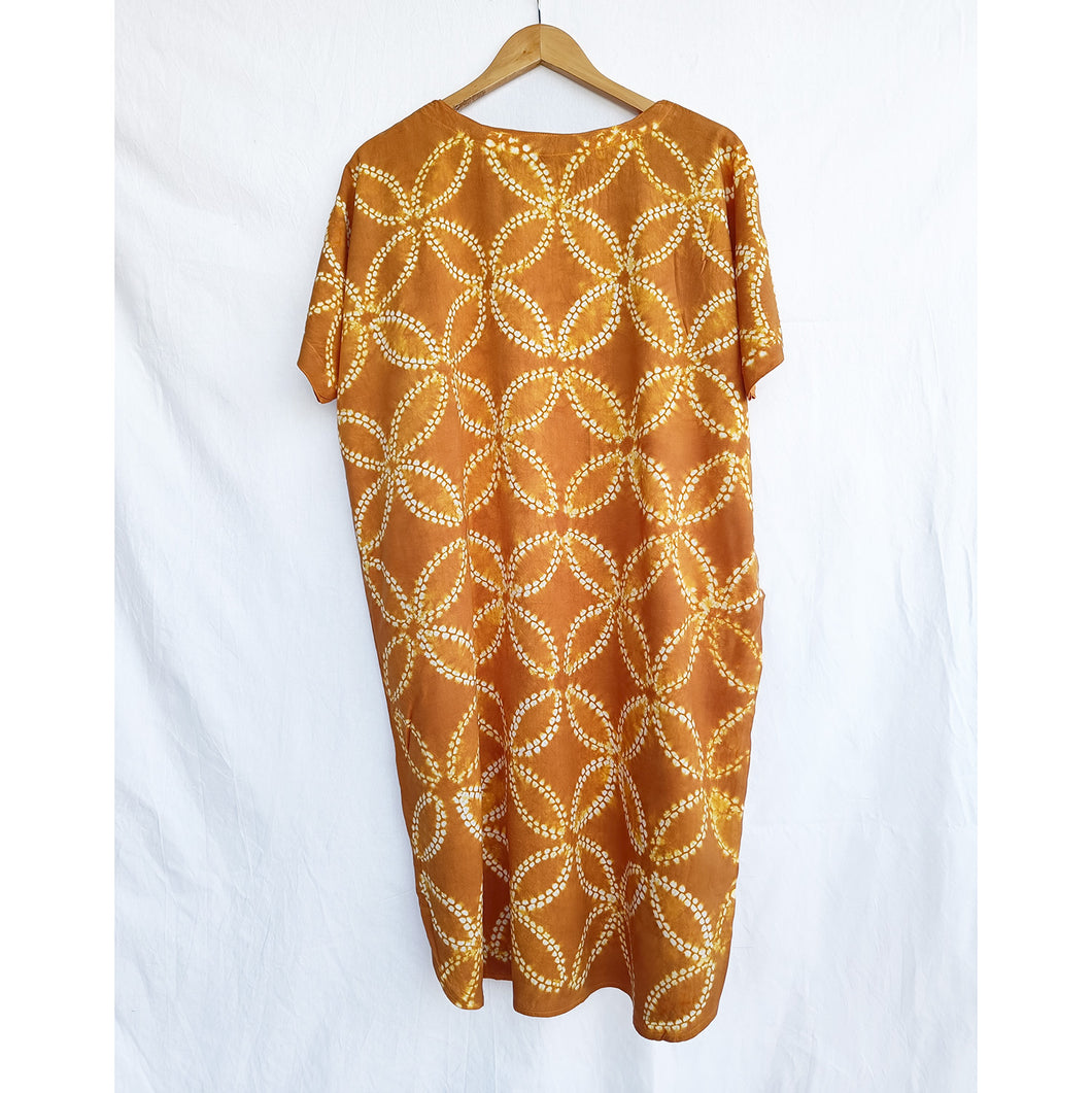 Mustard - Cotton Shibori Dress