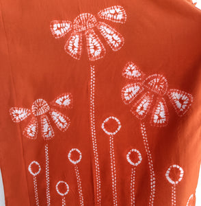 Orange Bloom - Cotton Shibori Dress
