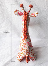 Load image into Gallery viewer, Bella the giraffe  – Handmade soft toy (11.5”/9”/3”)