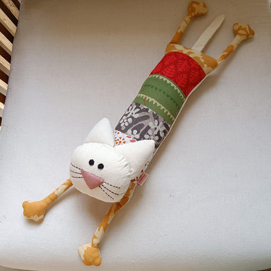 Patches the kitty – Upcycled handmade soft toy (4