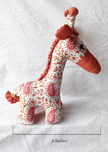 Bella the giraffe  – Handmade soft toy (11.5”/9”/3”)