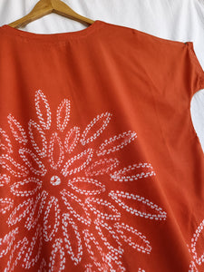 Tangerine - Cotton Shibori Dress