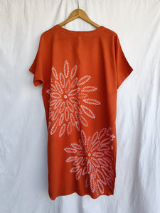 Tangerine - Cotton Shibori Dress
