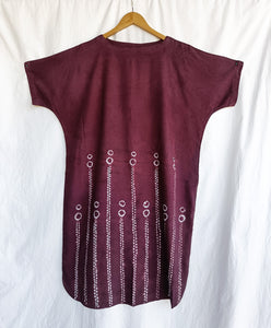 Plump Plums - Cotton Shibori Dress