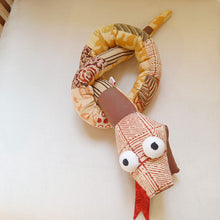 Load image into Gallery viewer, Handmade Patchwork stuffed toy snake – 105 cm long