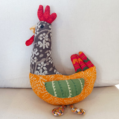 Clucky the Chicken – Upcycled handmade soft toy