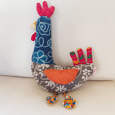 Charlie the Chicken – Upcycled handmade soft toy