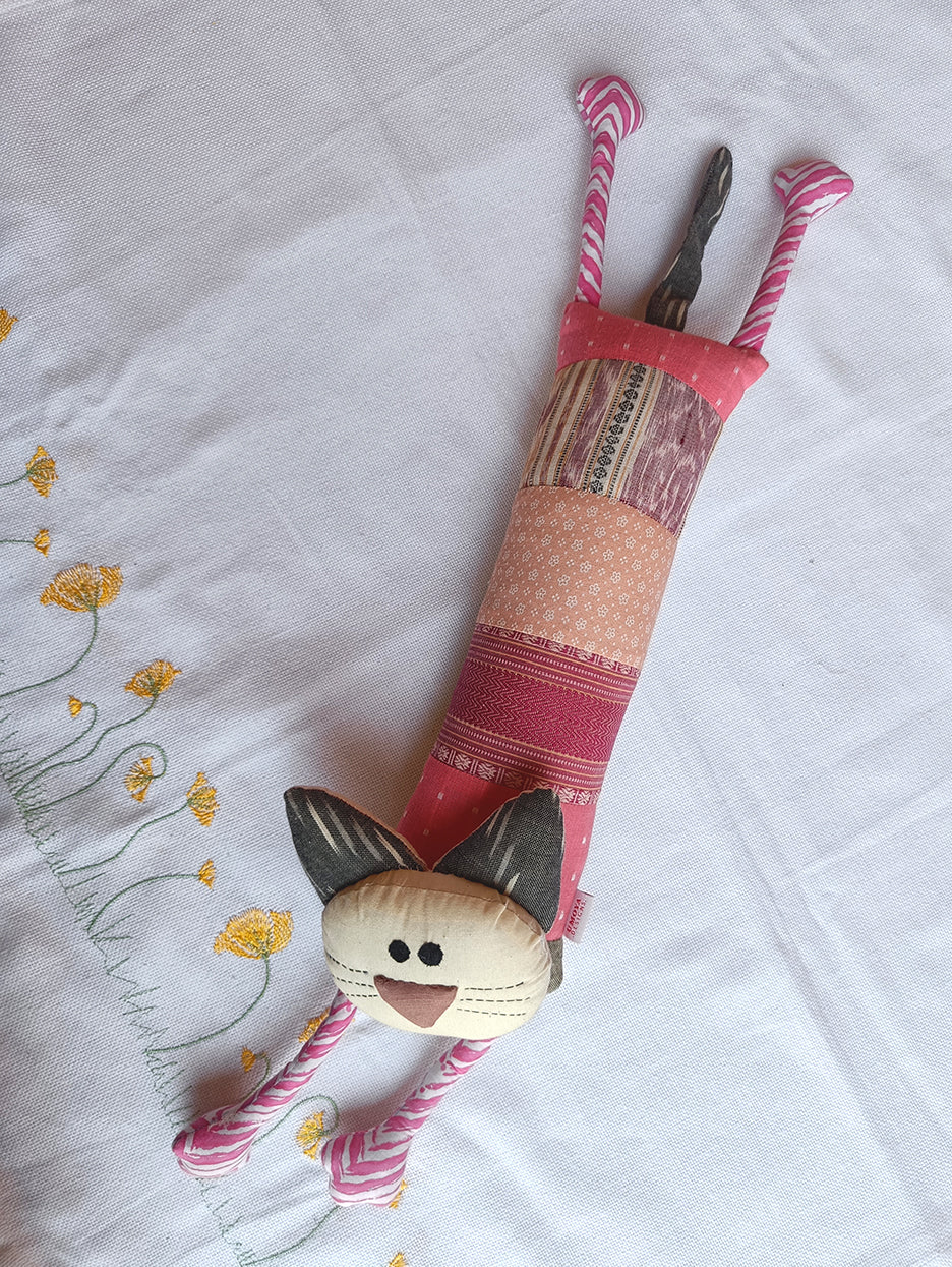 Chameli the Kitty – Upcycled handmade soft toy