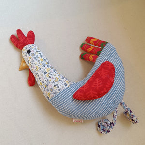 Cyril the Chicken – Upcycled handmade soft toy